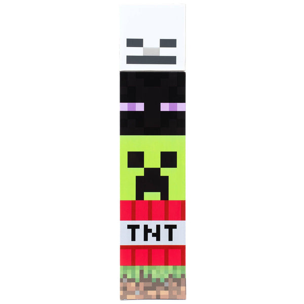 Bouteille Minecraft carrée avec personnage Creeper vert