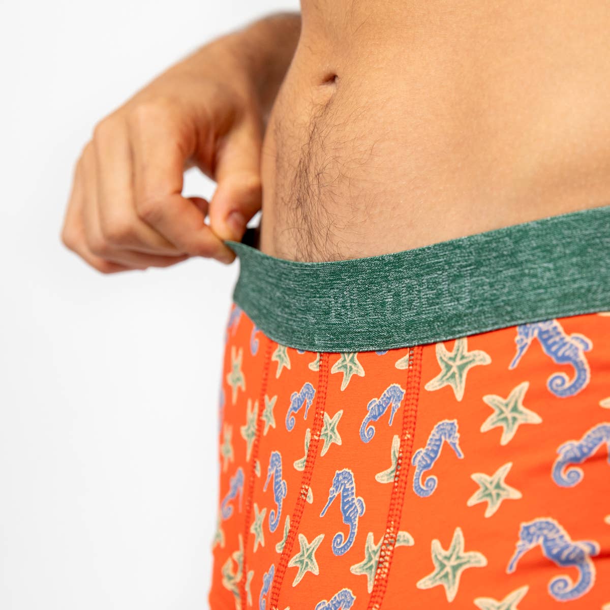 Organic Cotton Boxer Shorts - Seahorse