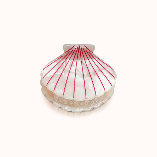 Pinky Pearl Seashell Hair Clip