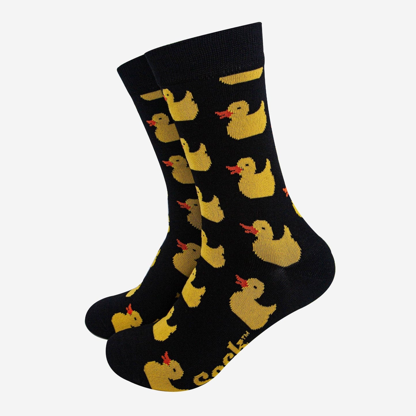 Men's Bamboo Socks - Black, Rubber Ducks