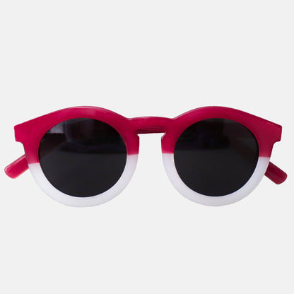 Adult Sunglasses - Two-Tone Transparent Pink