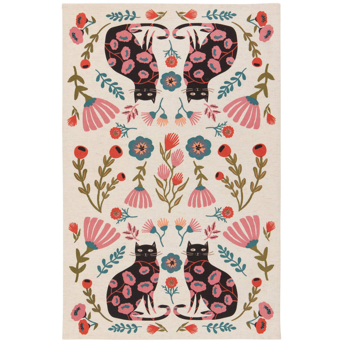 Set of 2 Catbloom dish towels