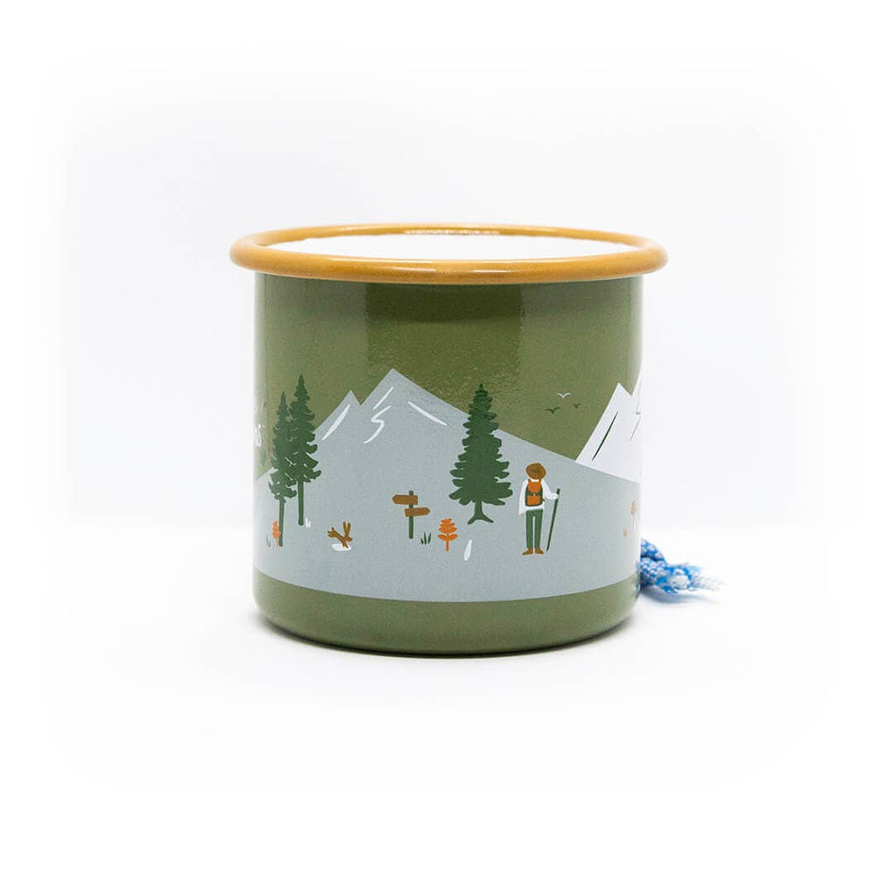 Mug en émail Roadtyping « You Find Me Outdoors » – 350 ml