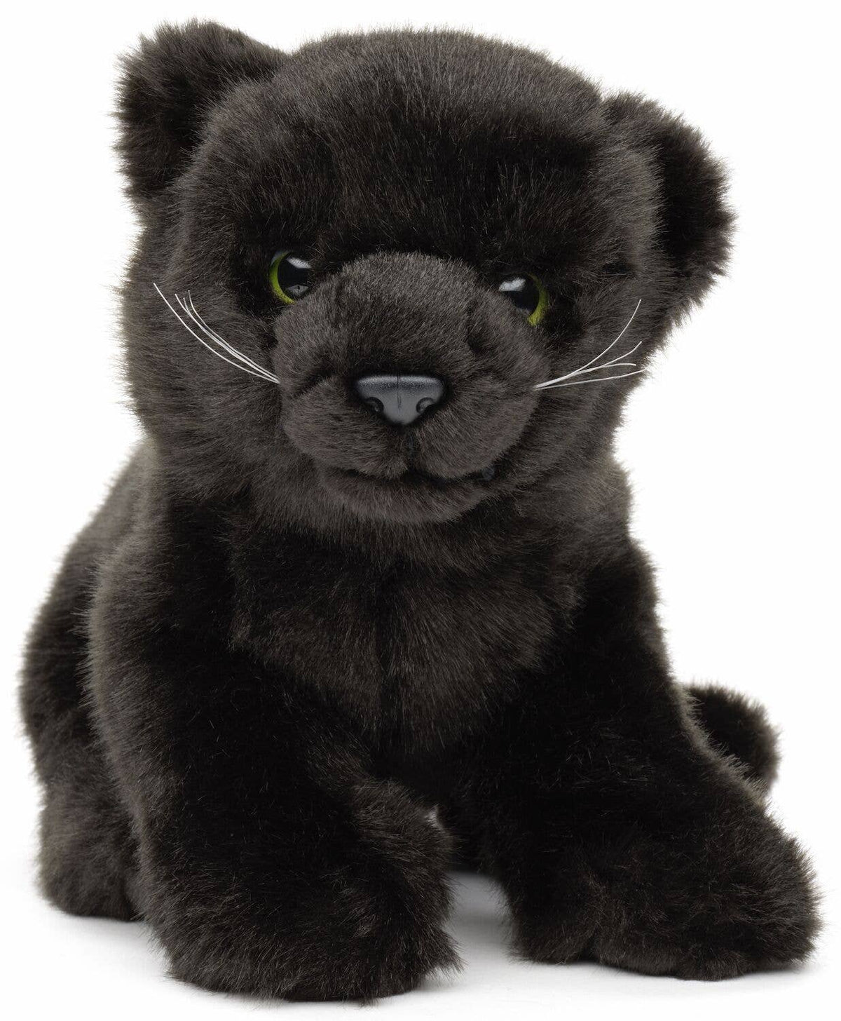 Peluche bébé panthère noire assis