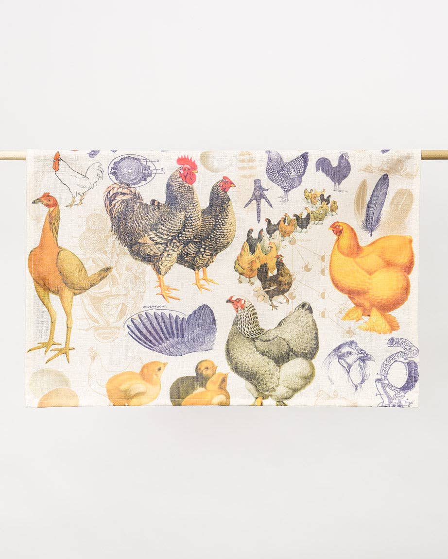 Chicken &amp; Chick Tea Towel