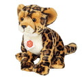 Sitzender Plüschleopard