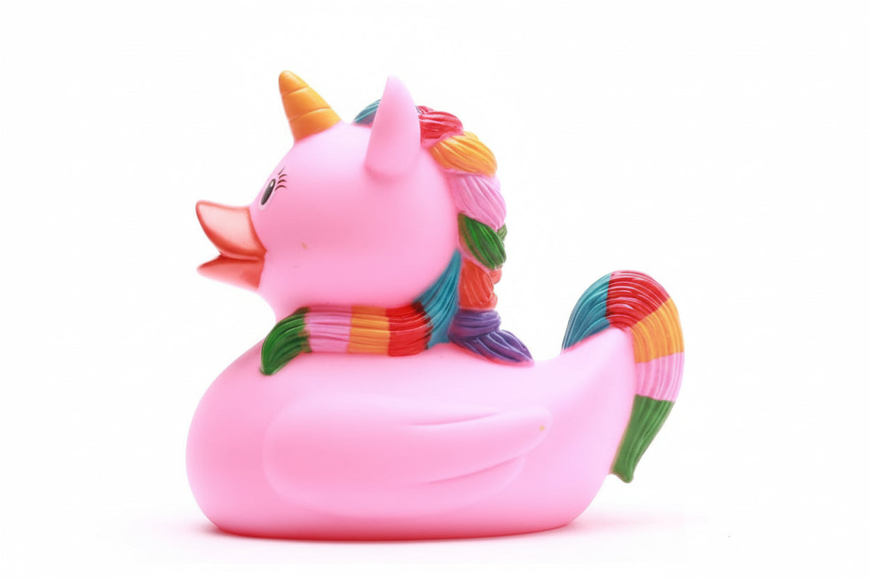 Rosa Regenbogen-Einhorn-Ente