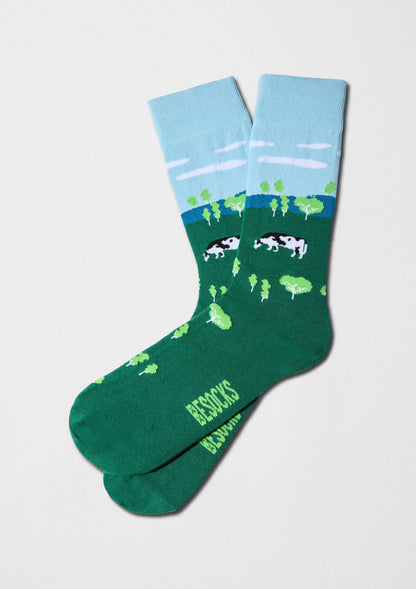 BeFarm - Chaussettes 100 % coton biologique: Verde / 41/46