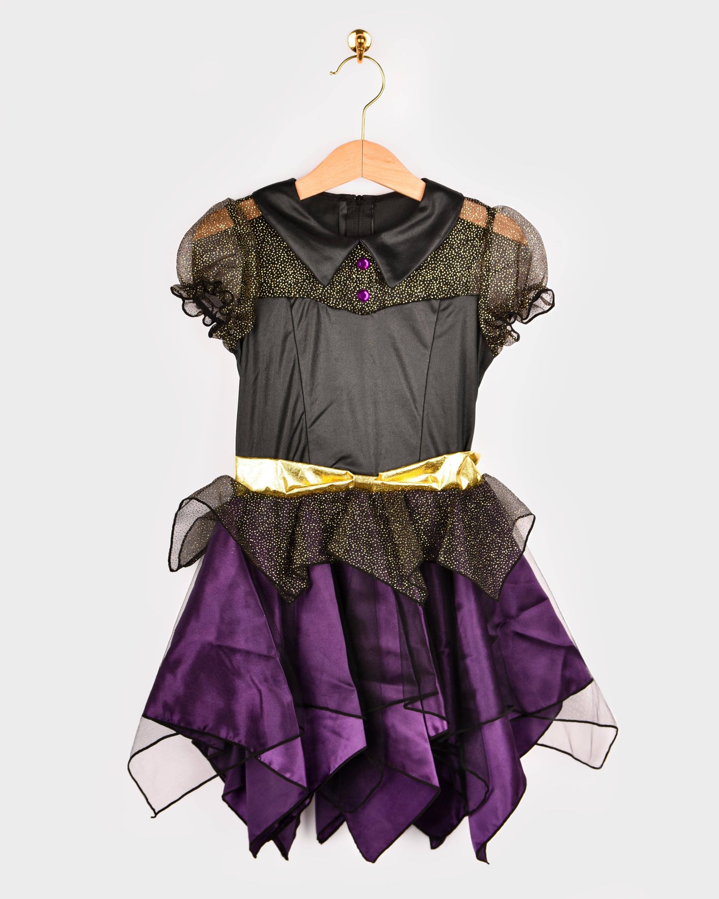 Deluxe Witch Costume with Hat for 5-7 Years (Size 122-128 cm)