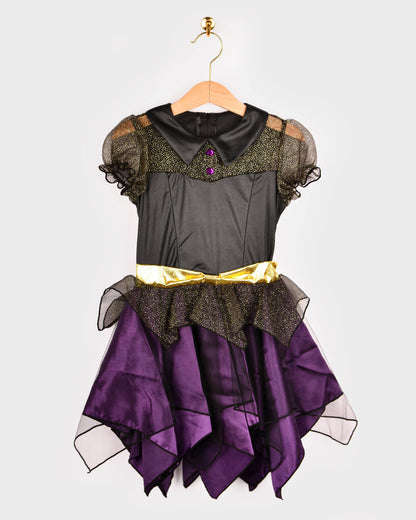 Deluxe Witch Costume with Hat for 5-7 Years (Size 122-128 cm)