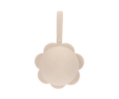 Silicone Ivory Flower Pacifier Clip