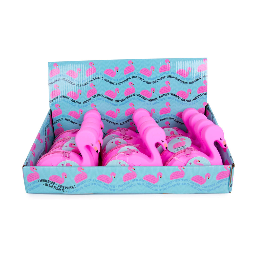 Porte Monnaie Silicone Flamant Rose