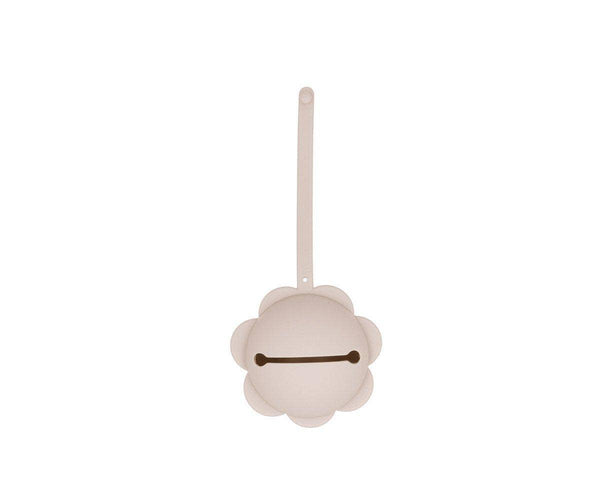 Porte-sucette en silicone Fleur ivoire