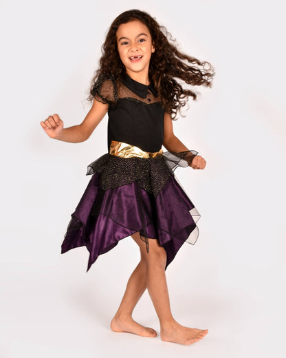 Deluxe Witch Dress and Hat 110-116 cm 4-6 years