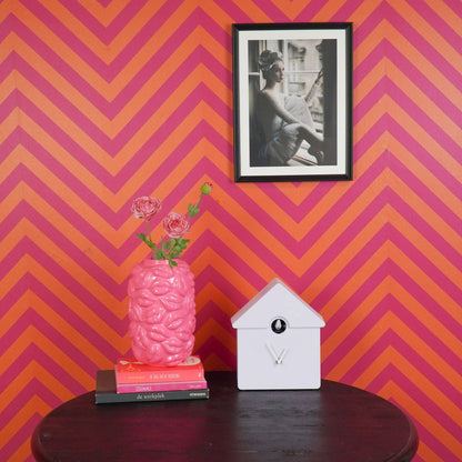 Clock - Cuckoo Wall Clock - Lilac - 24x27x9cm