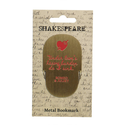 Marque-page en métal Shakespeare - Roméo et Juliette