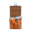Chocolate Bar Glass Christmas Ornament, 11.5 cm