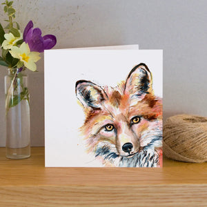 Grußkarte Aquarelle Renard
