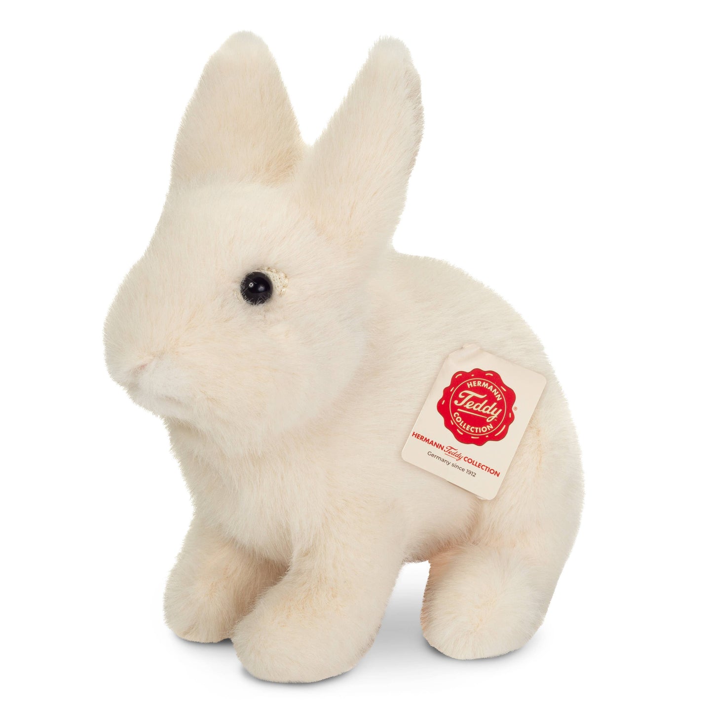 Cream-colored sitting rabbit plush toy