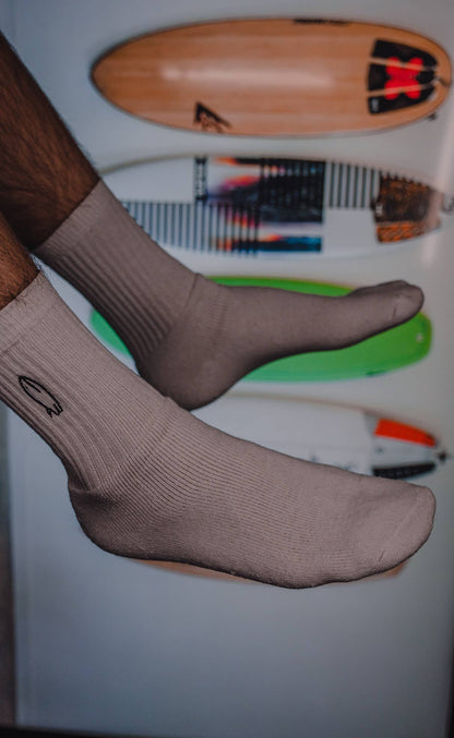 Chaussettes planche de surf Charles brodées main