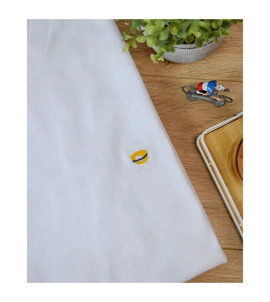 Embroidered T-shirt - Pastis