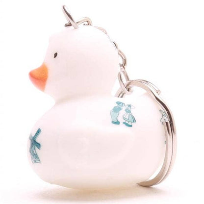 Delft Porcelain Duck Keychain