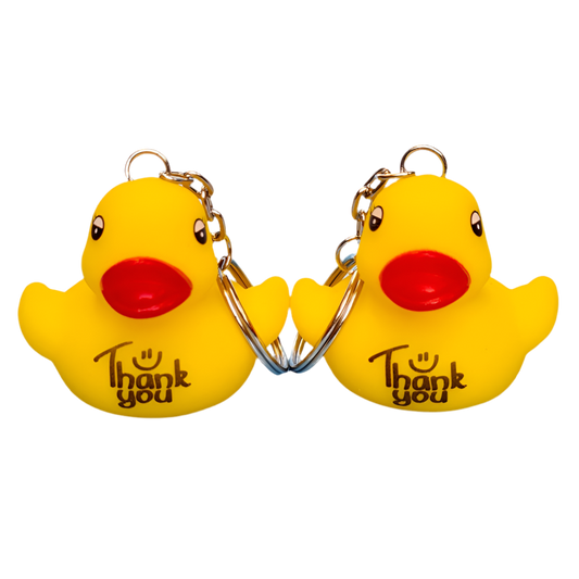 Yellow Duck Thank You Keychain