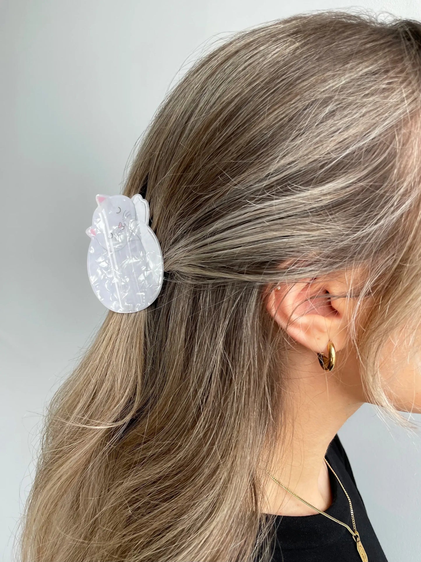 Sleeping cat hair clip