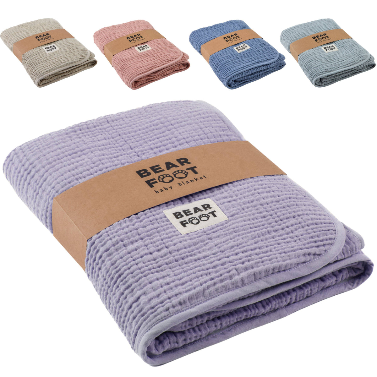 Baby blanket muslin fleece blanket fluffy soft - purple