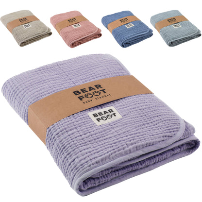 Baby blanket muslin fleece blanket fluffy soft - purple