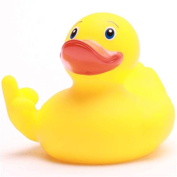 Duck You duck with middle finger