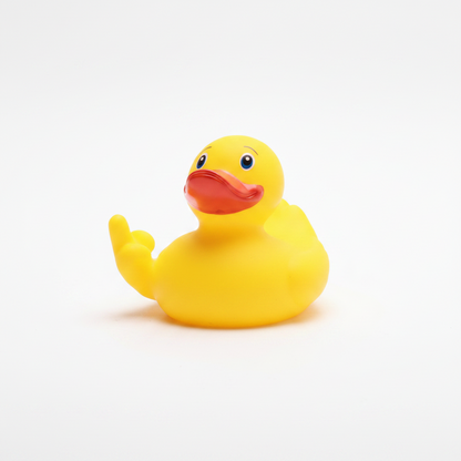 Duck You duck with middle finger