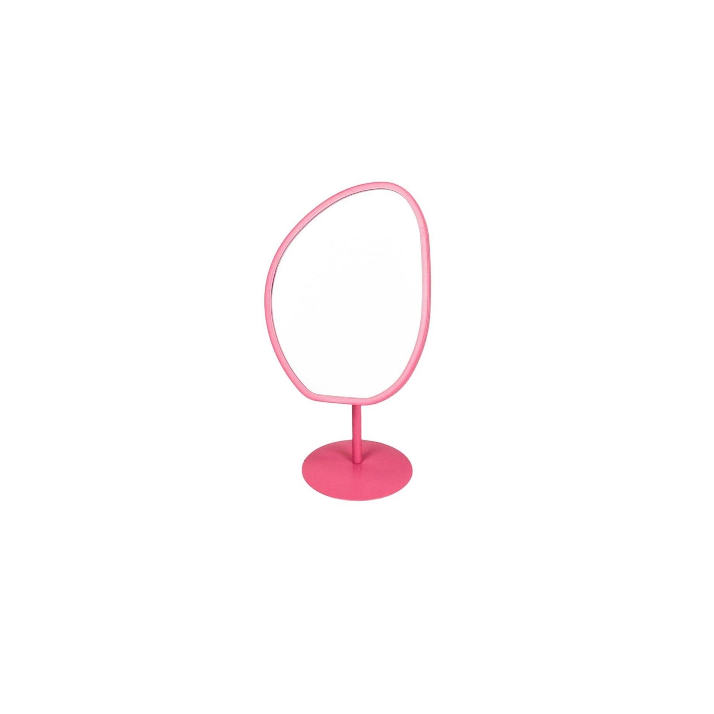 Makeup mirror - Round - Pink - 16.5x12x31.5cm