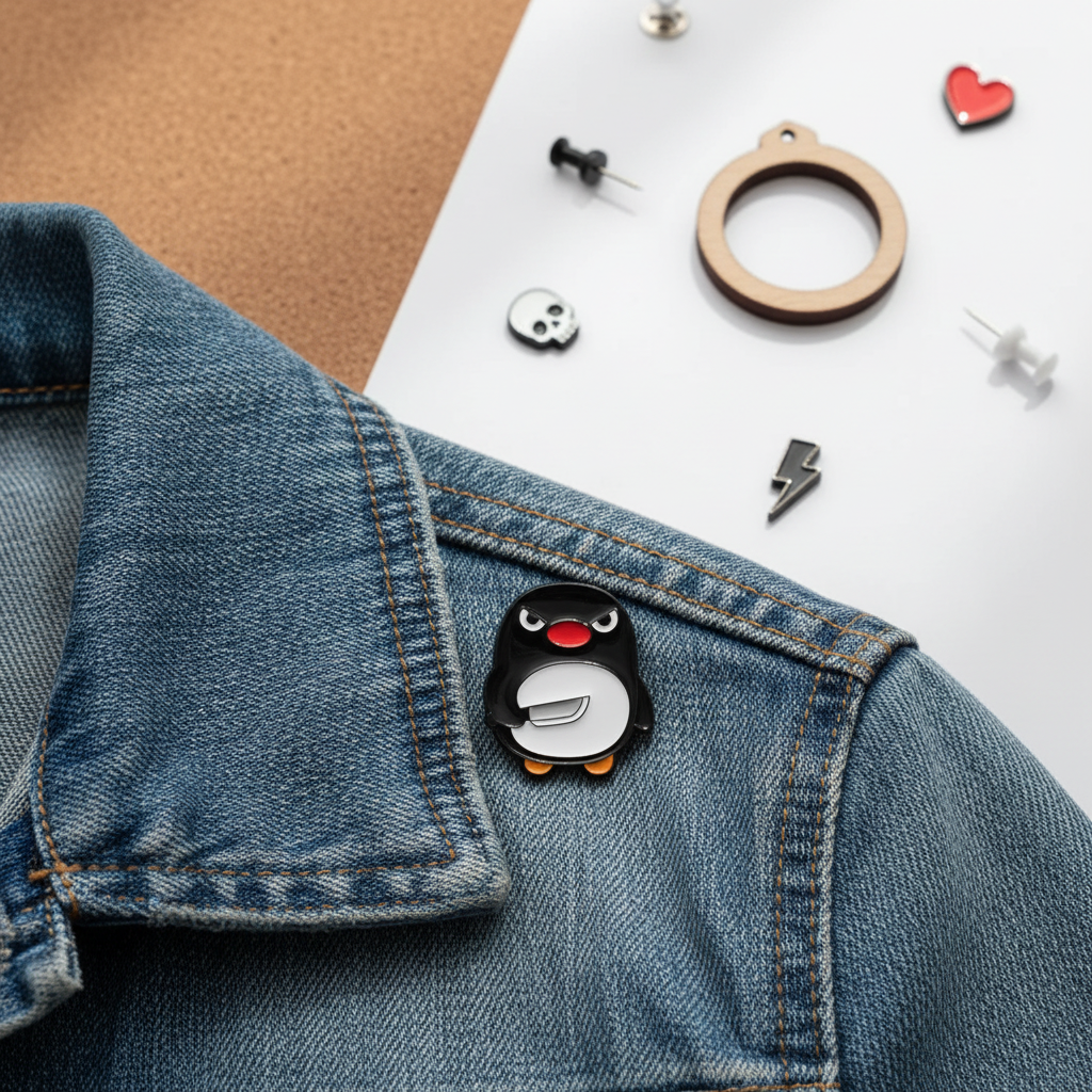 Pin's Pingouin avec Couteau