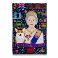 Torchon « Born to Be Queen » avec Corgis