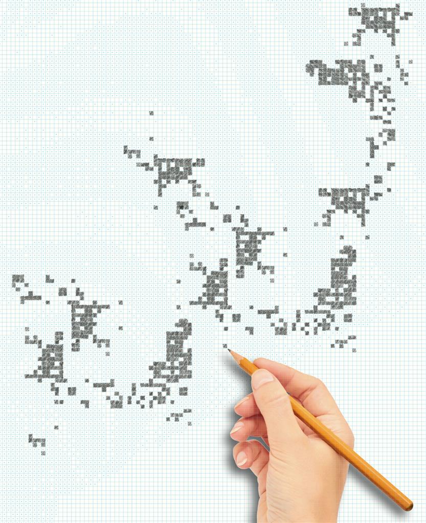 XL-Spielposter – Pixel Zen Art