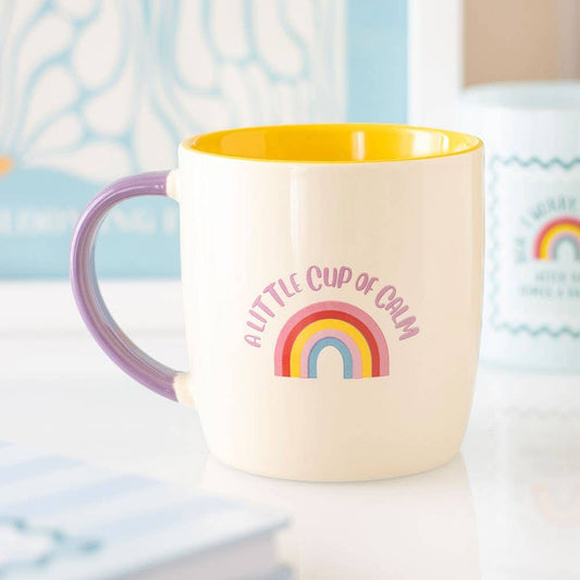 "A Little Cup of Calm" Rainbow Mug