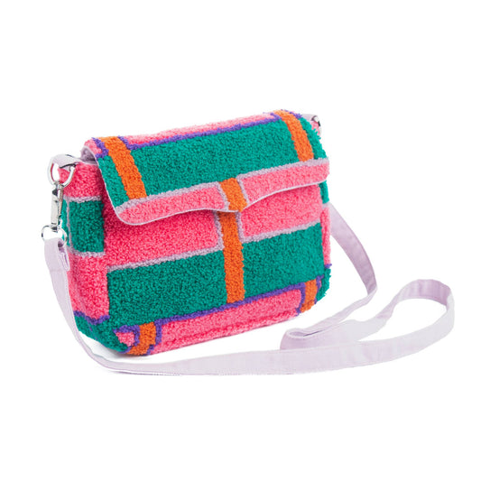 Petit Sac D'épaule Rose avec Détail Tufté Helio Ferretti Vue 2