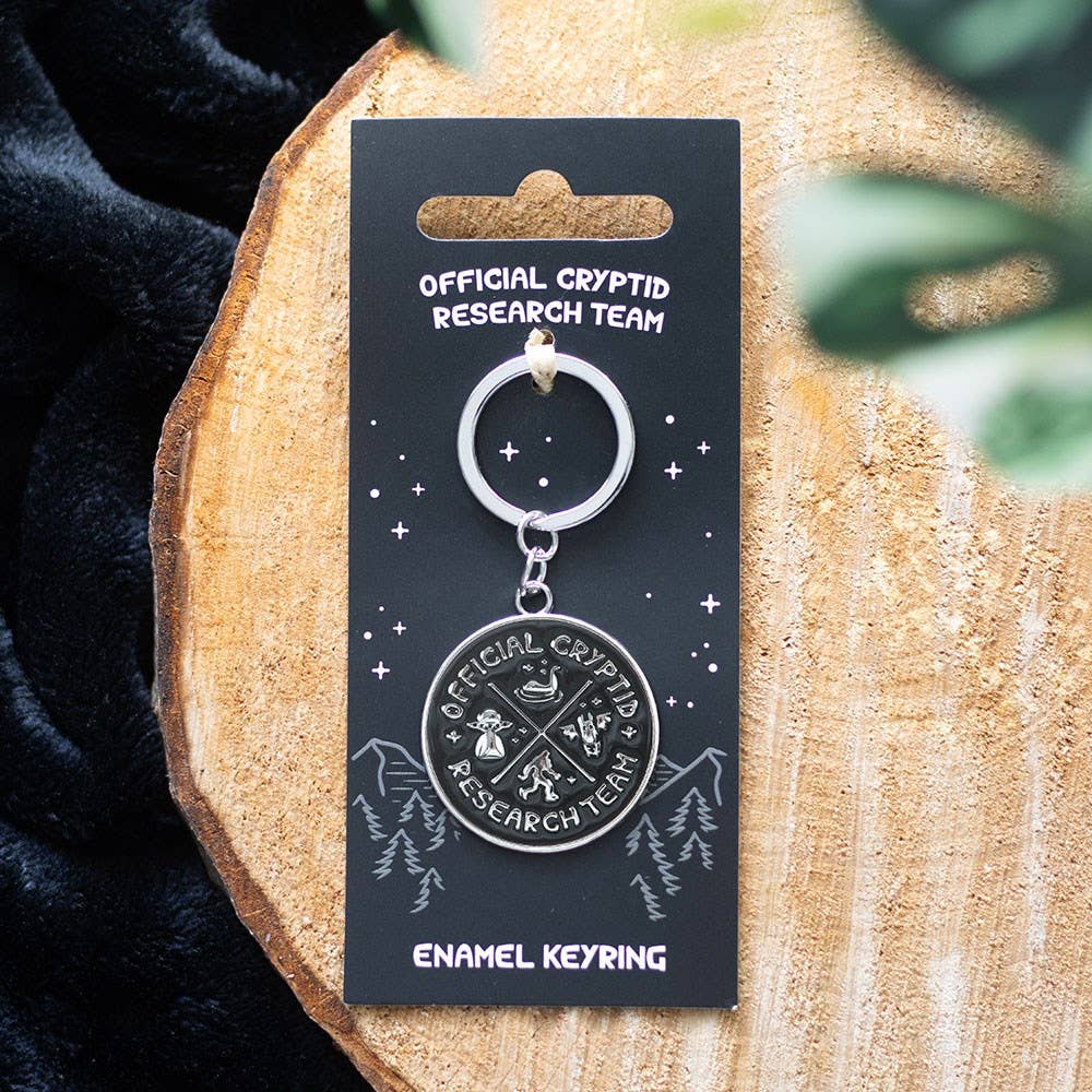 Cryptid research team keychain