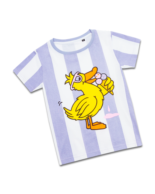 Flida the Duck with Ice Cream Striped T-Shirt for Children