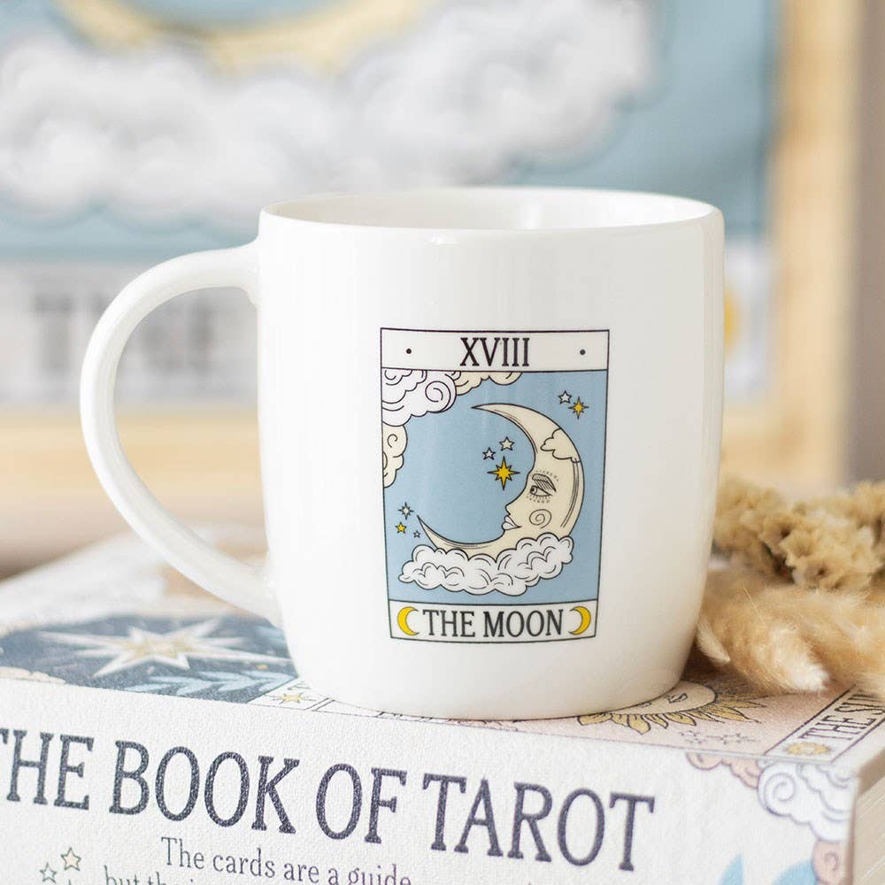 Tasse vintage carte de tarot La Lune