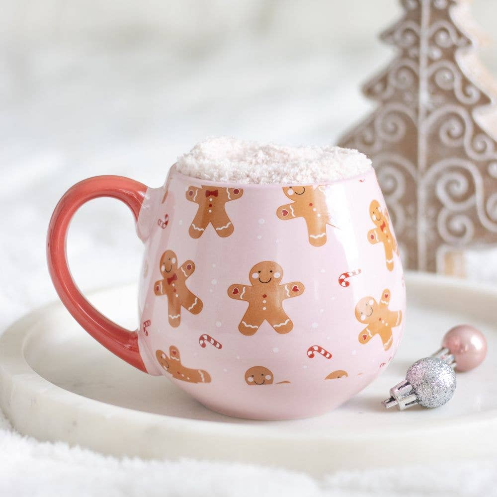 Set di tazza e calza natalizia di pan di zenzero