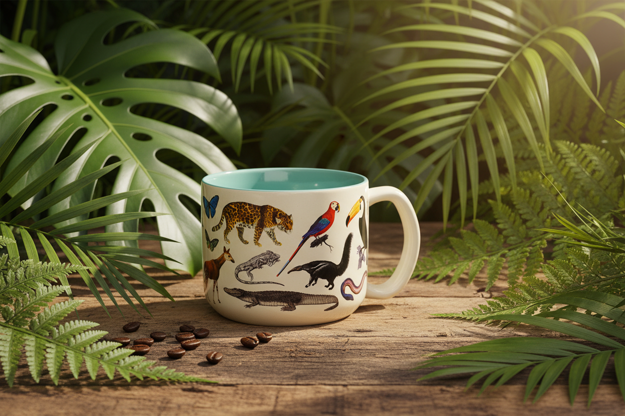 Tropical Rainforest Zoology Mug 440 ml