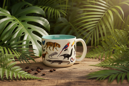 Tropical Rainforest Zoology Mug 440 ml