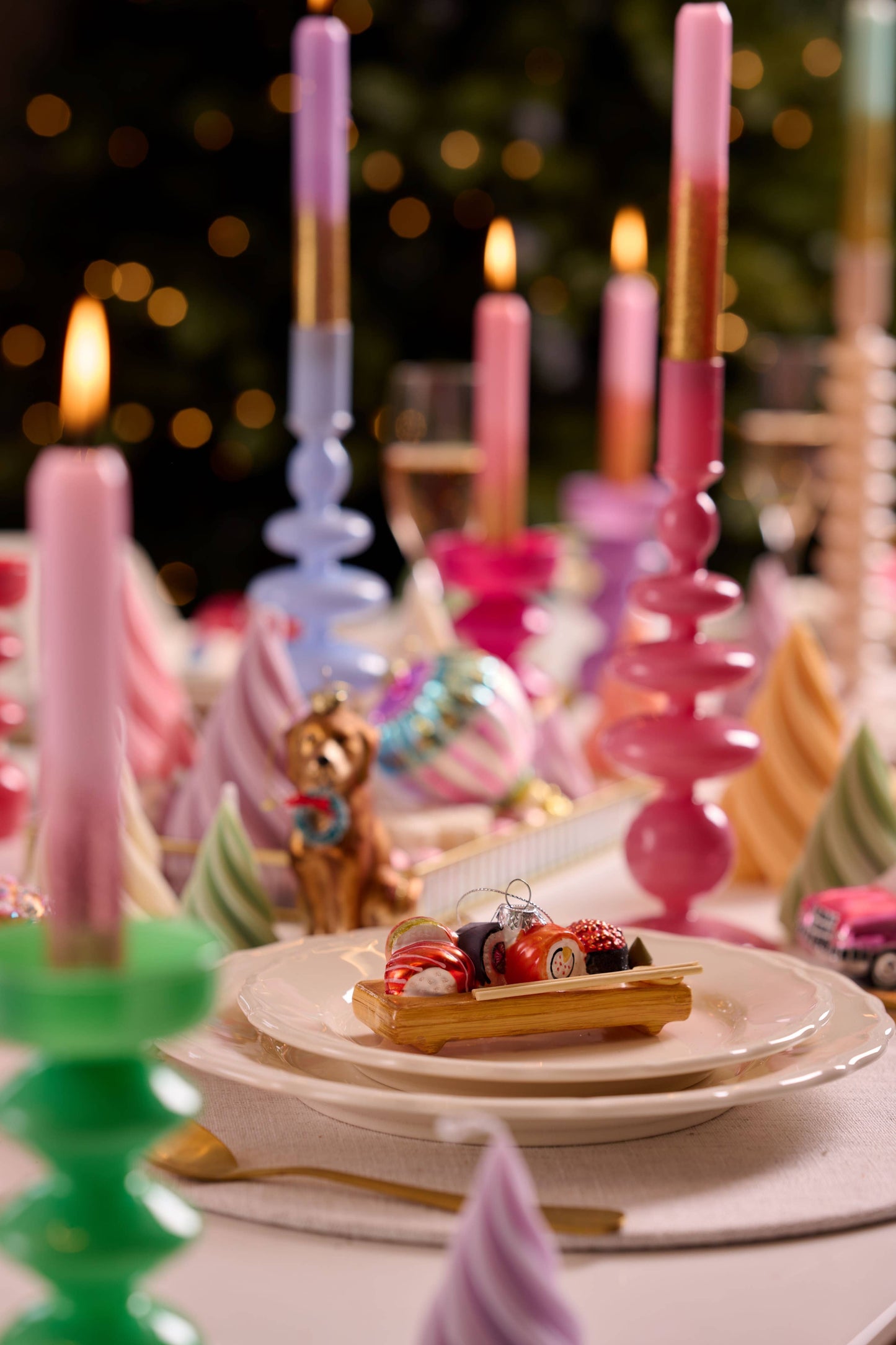 Bougeoir en verre Bubble Barbie