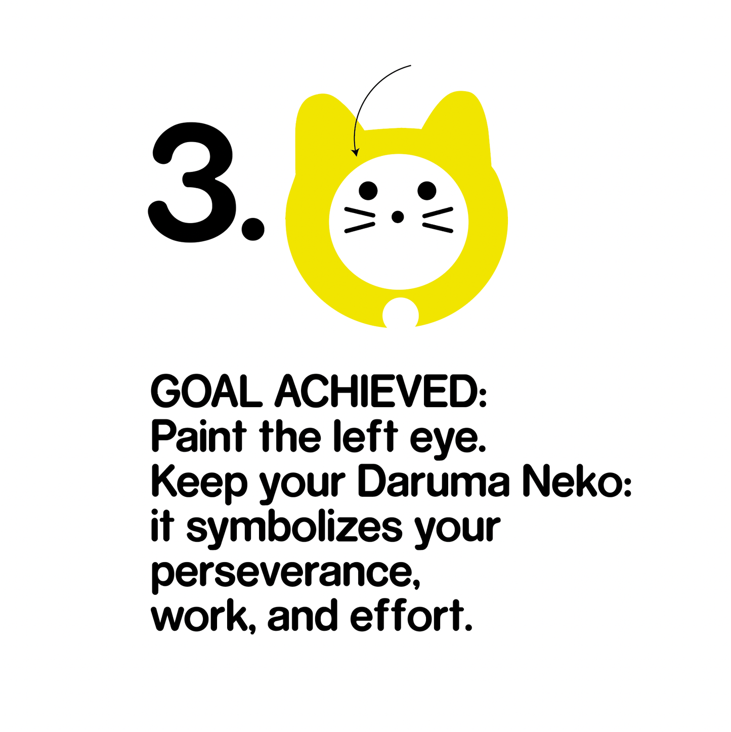 Daruma Rose Cat "Love"