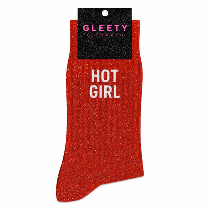 Chaussettes à Paillettes Hot Girl Rouge – Gleety