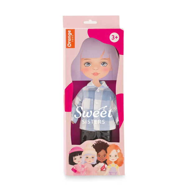 Clothing set: checkered shirt for 28cm doll