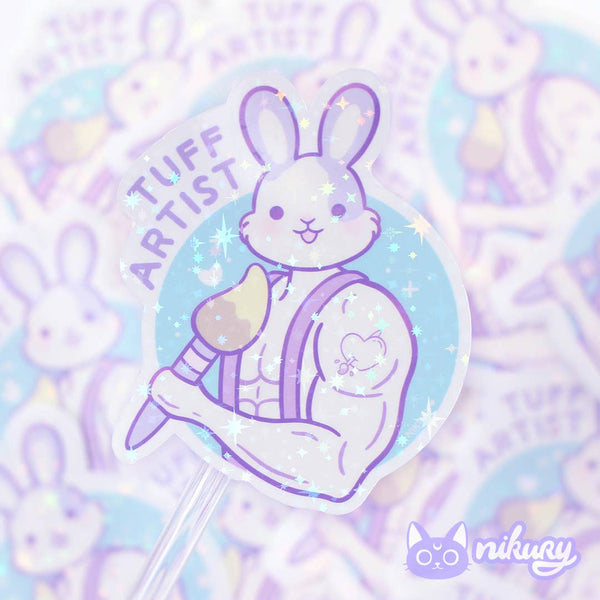 Tuff Artist Painter Rabbit Stickers