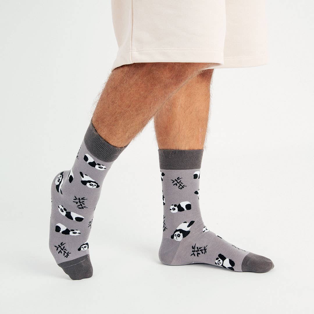 Funny Cotton Long Socks for Men and Women, Panda Print